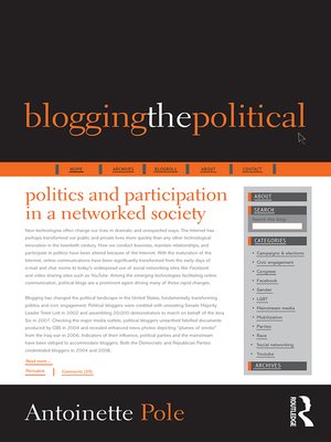 cover image of Blogging the Political